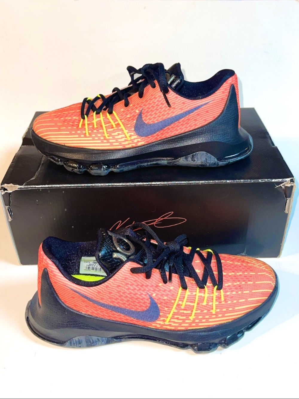 Nike KD 8 GS Bright Crimson 768867-807 Youth Size 5Y Basketball Shoes Durant Box
